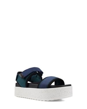National Comfort Shadoww Platform Sandal - Blue