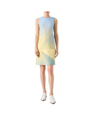 Akris Sunbeam Double Face Silk & Cotton Blend Sheath Dress - Yellow