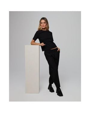 JUANA Aella Mid Rise Relaxed Pants - Black