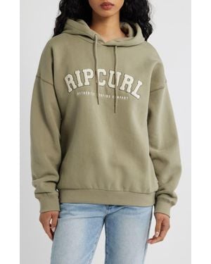 Rip Curl Varsity Logo Graphic Hoodie - Green