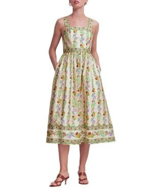 Boden Christina Sleeveless Cotton Midi Dress - Multicolor