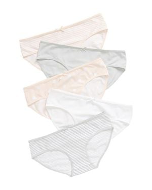 Nordstrom Kids' Assorted 5-Pack Hipster Briefs - White