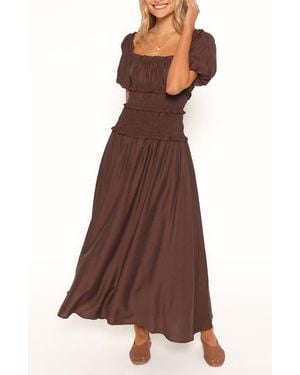 Petal & Pup Doralee Maxi Dress - Brown