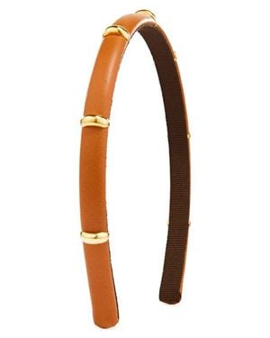 L. Erickson Chiara Faux Leather Headband - Brown