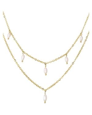 st. Moran Set Of 2 Assorted Freshwater Pearl Necklaces - Metallic
