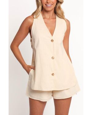 Petal & Pup Miller Cotton Vest & Shorts Set - Natural