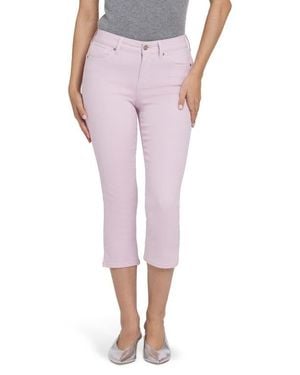 NYDJ Chloe Cool Embrace Side Slit Capri Jeans - Pink