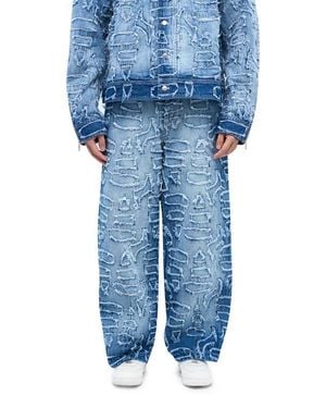 Alpha Style Alida Burnout Jeans - Blue