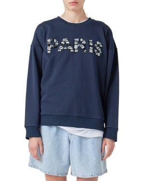 Grey Lab Paris Sequin Sweatshirt - Blue