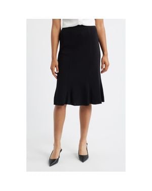 Misook Gored Knit Skirt - Black