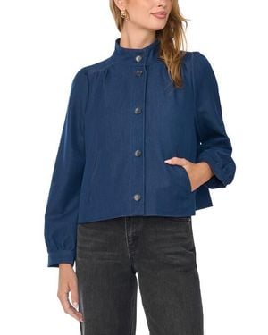 Vince Camuto Funnel Neck Bubble Jacket - Blue