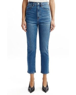 Bardot Heidi Straight Leg Crop Jeans - Blue