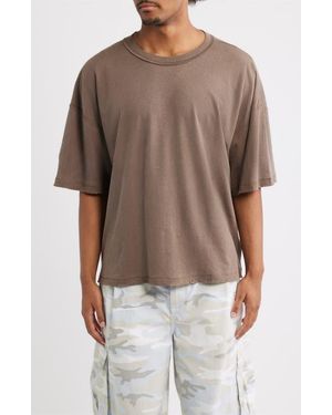 Elwood Reversible Cotton T-Shirt - Brown