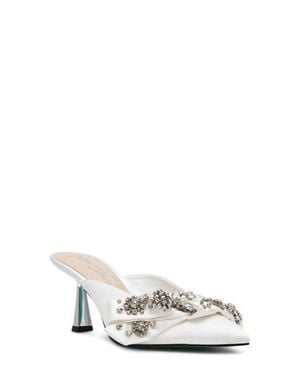 Betsey Johnson Kena Pointed Toe Mule - White