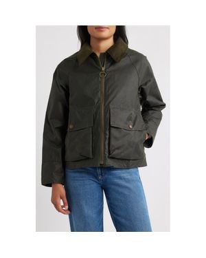 Barbour Croxdale Waxed Cotton Jacket - Black