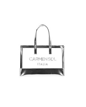Carmen Sol Venezia Clear Tote Bag - White