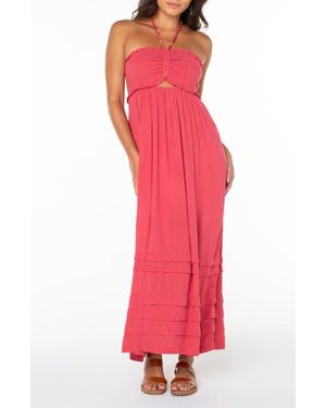 Roxy Saltwater Sweetness Convertible Maxi Dress - Red