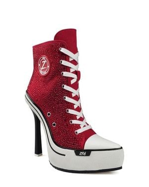 Zigi Adiel Platform Bootie - Red