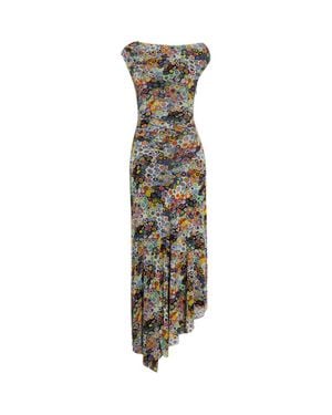 STAUD Amaris Print Maxi Dress - Metallic
