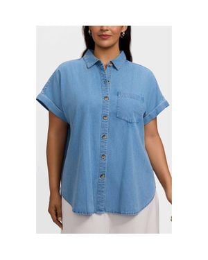 Foxcroft Abigail Denim Shirt - Blue