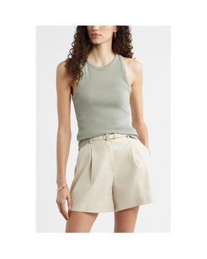 Nordstrom Everyday Cotton Rib Tank - Gray