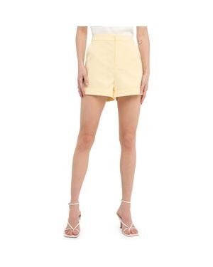 Endless Rose Tailored High Waist Shorts - Natural