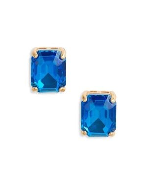 Kurt Geiger Square Crystal Stud Earrings - Blue
