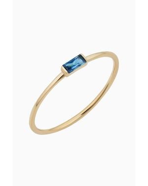 Oradina 14K Fresco Baguette Ring - Blue