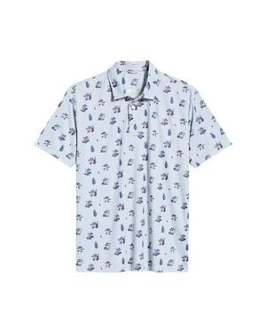 Swannies Fedora Performance Golf Polo - Blue