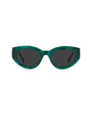 Carolina Herrera Her 52Mm Gradient Oval Sunglasses - Green