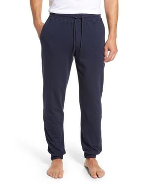 Hanro Living Cotton Drawstring Lounge Pants - Blue