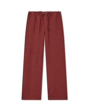 VIR VITA Delphine Linen Pant - Red