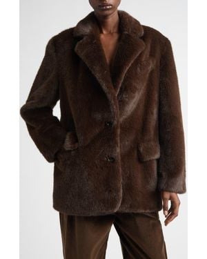 Stand Studio Emmie Faux Fur Jacket - Black