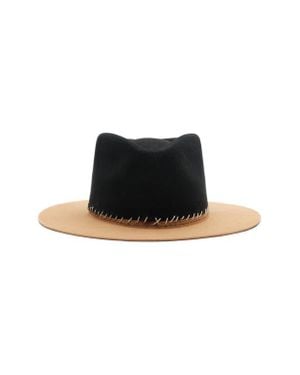 MODERN MONARCHIE Colorblock Wool Fedora - Black