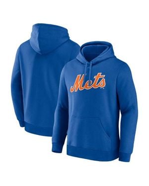 LOGO ATHLETIC New York Mets Wordmark Hoodie - Blue