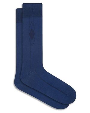 Bugatchi Diamond Cluster Dress Socks - Blue