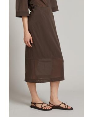MM by Max Mara Terzo Jersey Midi Skirt - Brown
