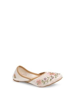 Fuchsia Rosabelle Flat - White