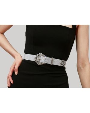 Judith Leiber Art Deco Chain Belt - Black
