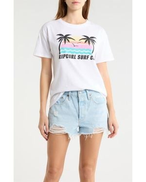 Rip Curl Malibu Relaxed Graphic T-Shirt - White