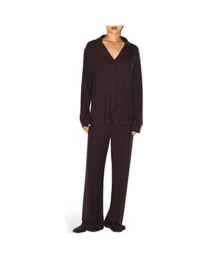 Skims Soft Lounge Rib Sleep Set - Black