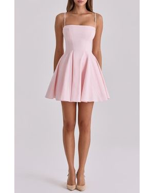 slim fit dress slacks DROP-SLEEVE FLARE MINI DRESS main image 1