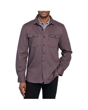 Con.struct Houndstooth Geo Shirt Jacket - Purple