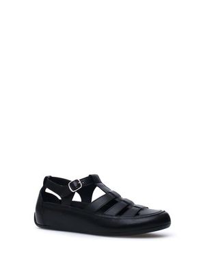 Candice Cooper Rock T-Bar Fisherman Sandal - Black