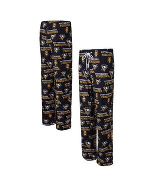 Concepts Sport Pittsburgh Penguins Zest Allover Print Knit Pants - Black
