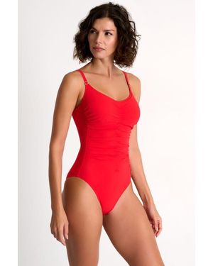 Shan Classic Thin Strap One-Piece - Red
