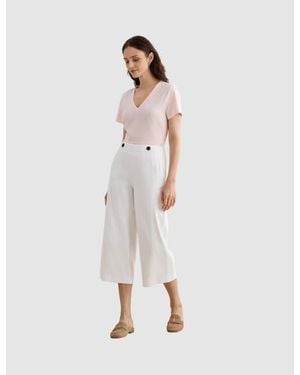 Hobbs Kimmi High Rise Culotte Pants - White