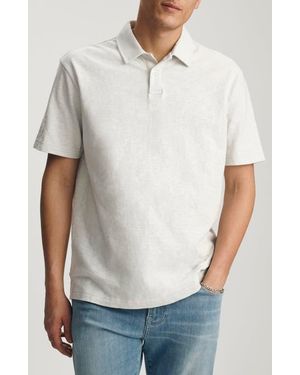 Mavi Slub Cotton Polo - White