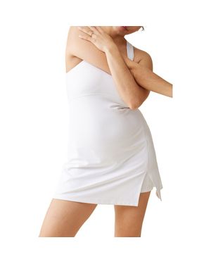 Ingrid & Isabel Square Neck Active Maternity/Nursing Dress - White