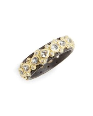 Armenta Old World Lacy Eternity Diamond & Sapphire Ring - Metallic